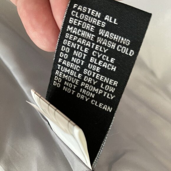 Below Zero Anorak Jacket Womens Gray Winter Coat Quilted Full Zip Hooded Sz PL - Picture 11 of 11